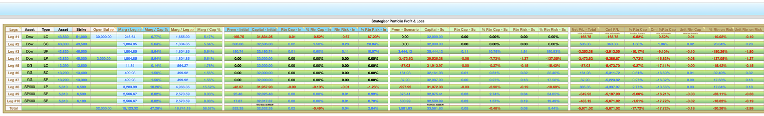 BSM Option Strategiser Portfolio Profit & Loss